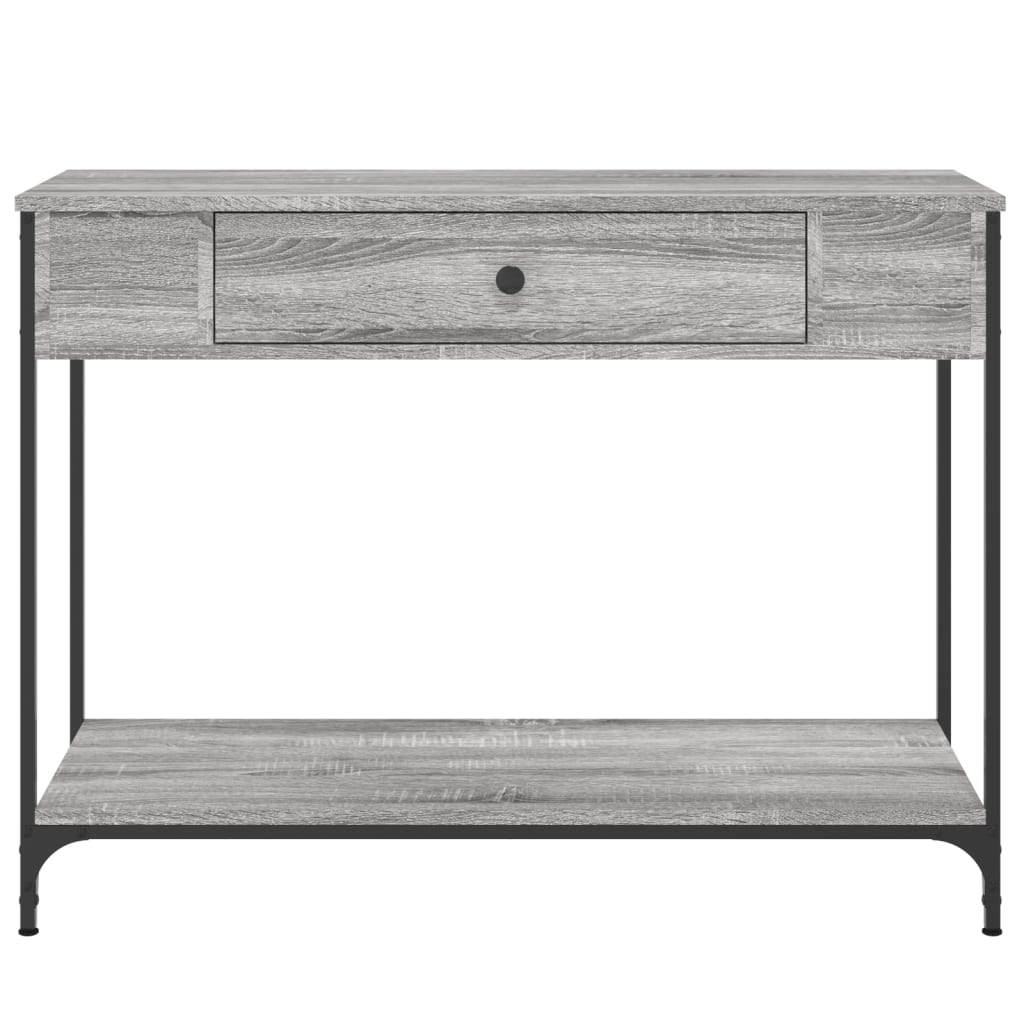 konsolbord 100x34,5x75 cm konstrueret træ grå sonoma-eg