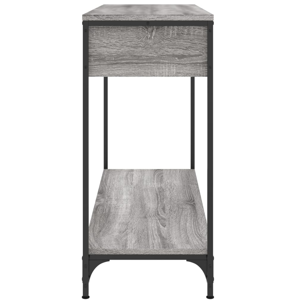 konsolbord 100x34,5x75 cm konstrueret træ grå sonoma-eg