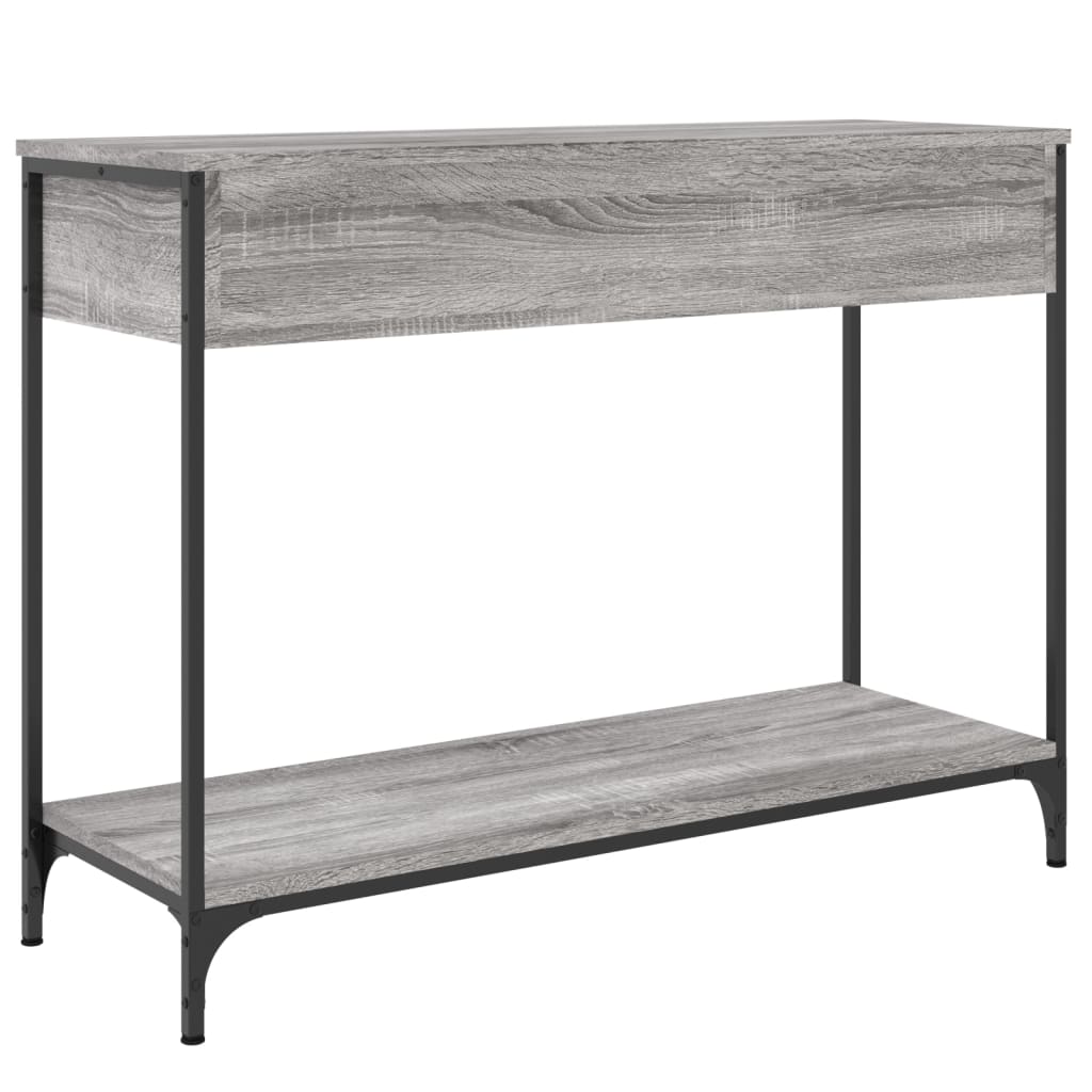 konsolbord 100x34,5x75 cm konstrueret træ grå sonoma-eg
