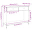konsolbord 100x34,5x75 cm konstrueret træ røget egetræsfarve