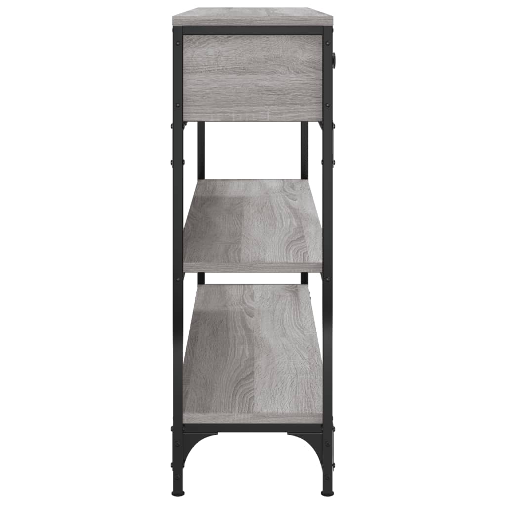 konsolbord 100x25x75 cm konstrueret træ grå sonoma-eg