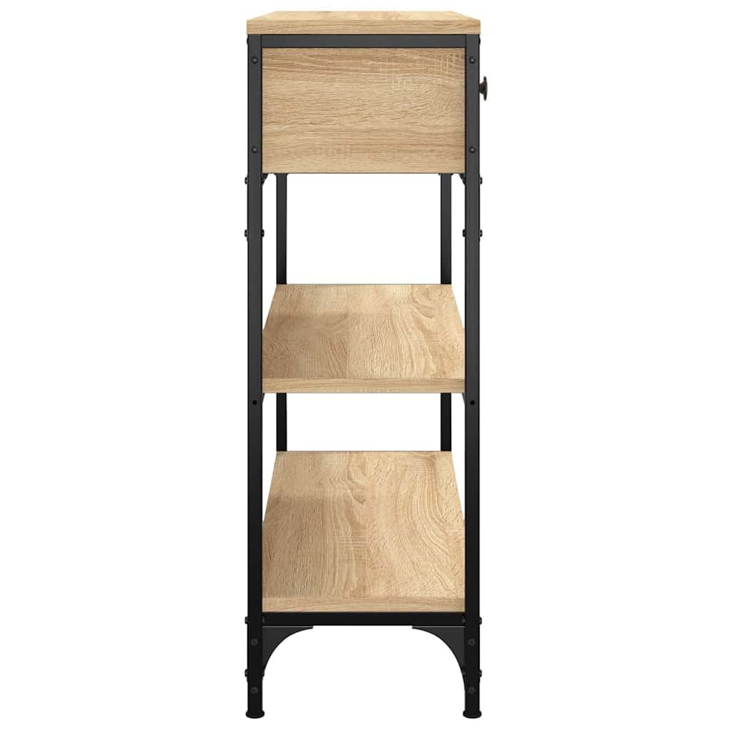 konsolbord 72,5x25x75 cm konstrueret træ sonoma-eg