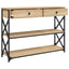 konsolbord 100x28x75 cm konstrueret træ sonoma-eg