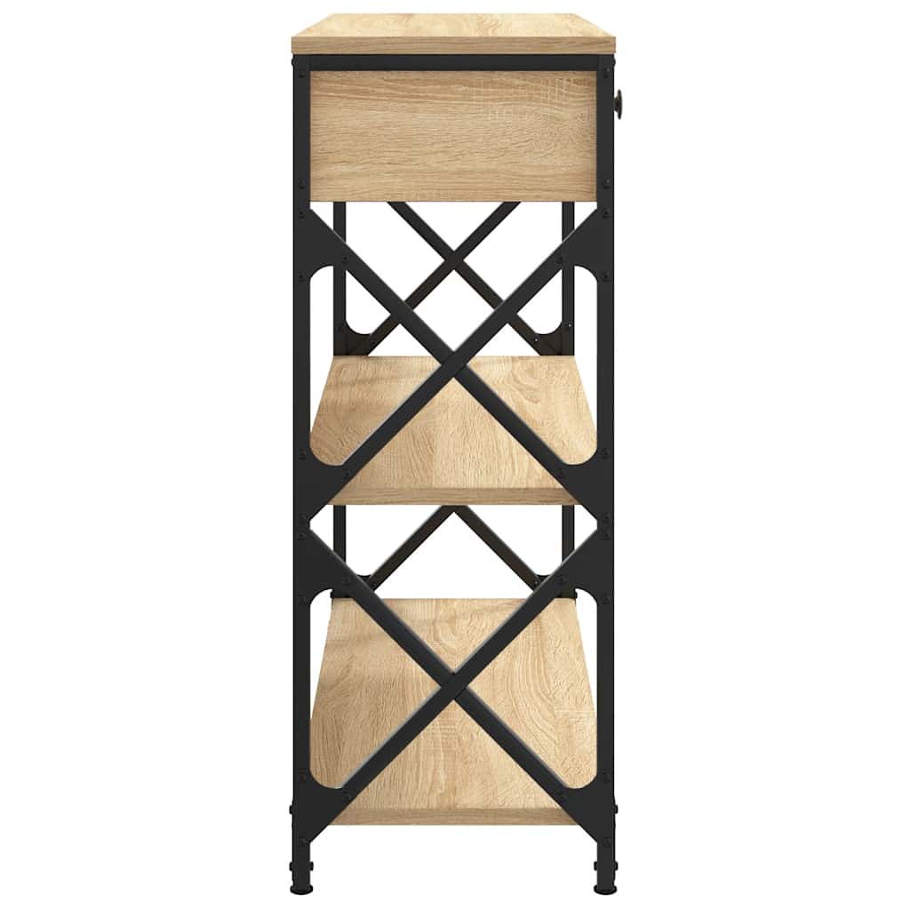 konsolbord 75x28x75 cm konstrueret træ sonoma-eg