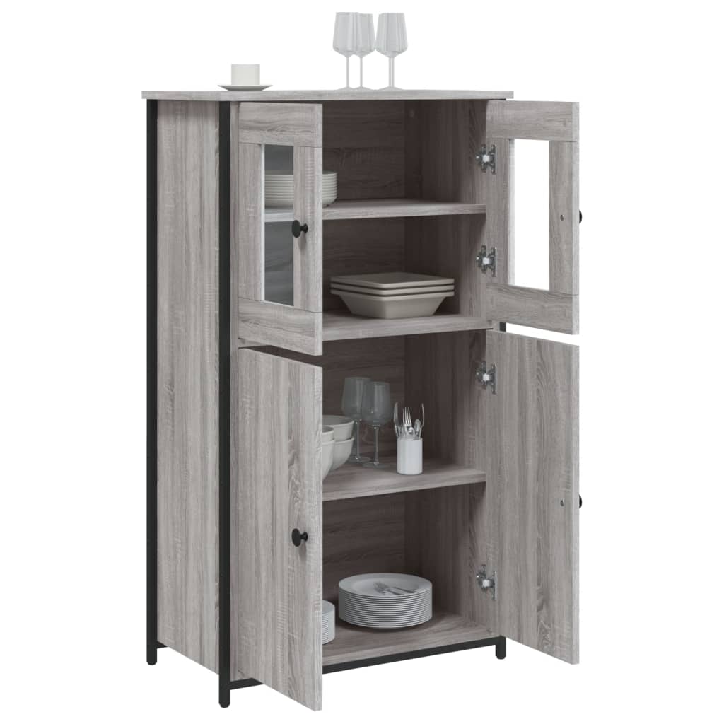 skab 62x32x106,5 cm konstrueret træ grå sonoma-eg