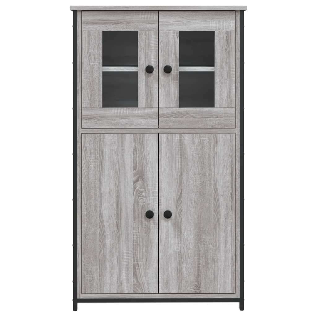 skab 62x32x106,5 cm konstrueret træ grå sonoma-eg