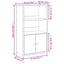 skab 62x32x103,5 cm konstrueret træ