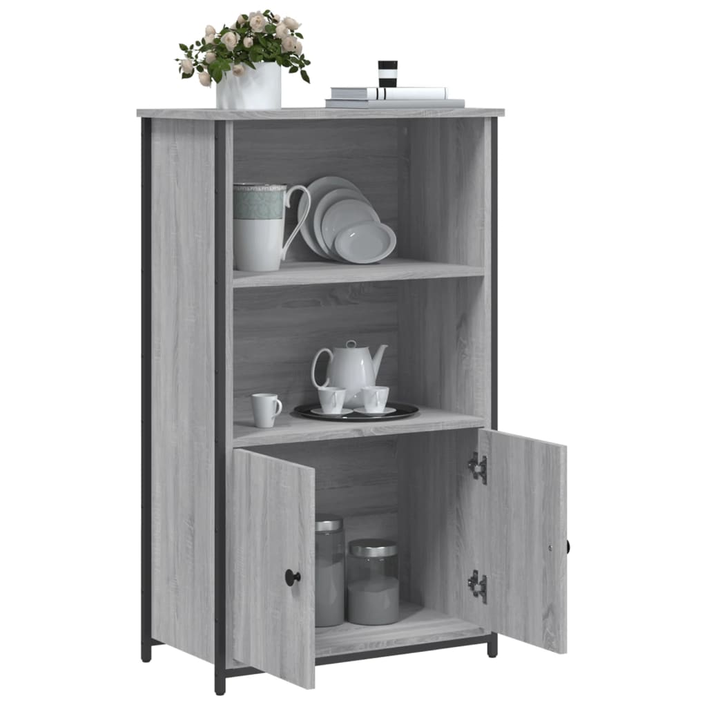 skab 62x32x103,5 cm konstrueret træ grå sonoma-eg