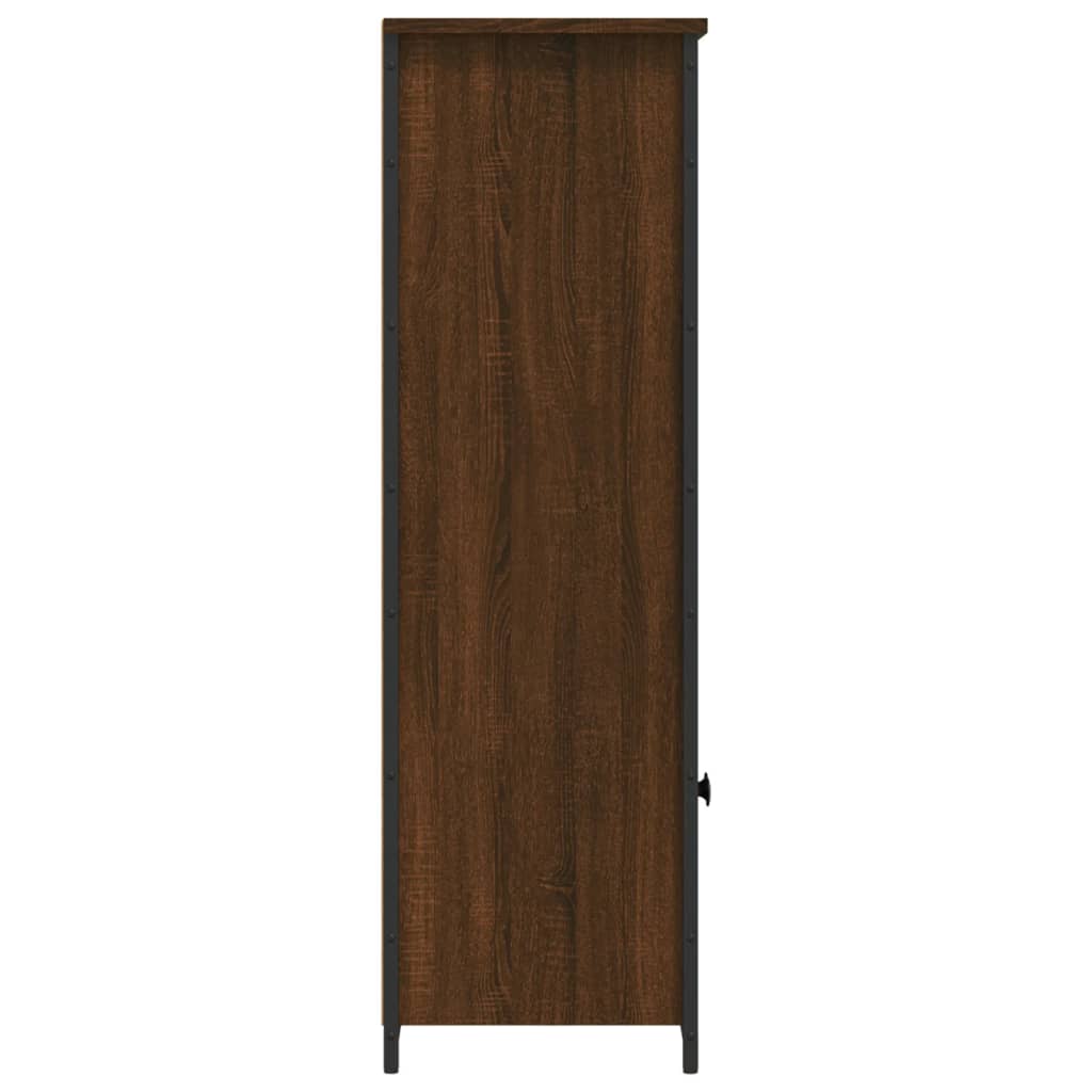 skab 62x32x103,5 cm konstrueret træ brun egetræsfarve