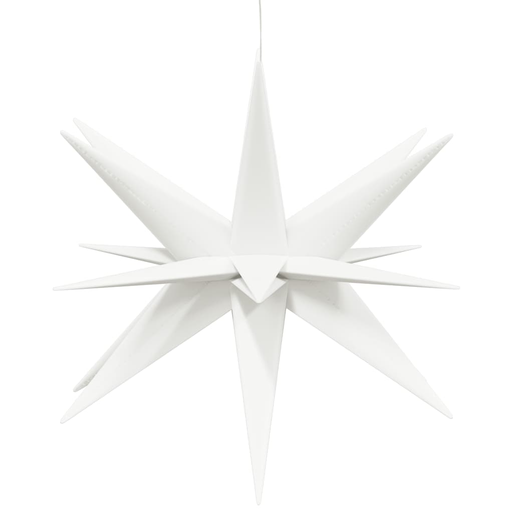 juledekoration med LED-lys foldbar 57 cm hvid