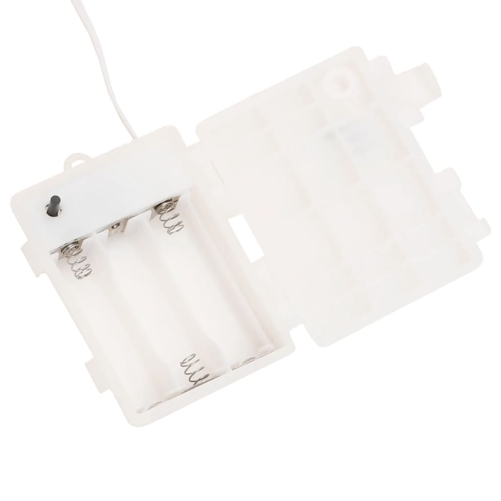 juledekoration med LED-lys 3 stk. foldbar hvid