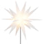 juledekoration m. LED-lys og jordspyd 3 stk. 35 cm foldbar hvid