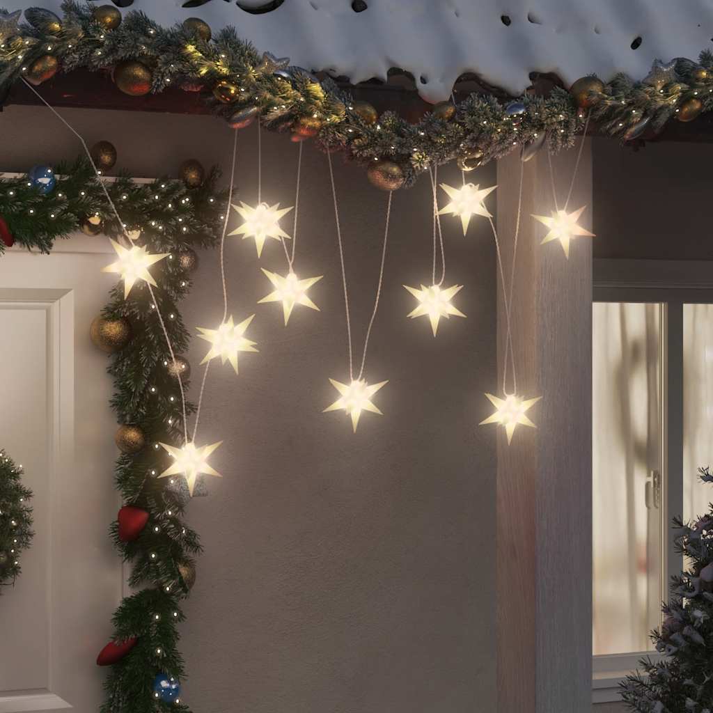 juledekoration med 10 LED'er 10 cm hvid