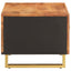 sofabord 80x50x40 cm massivt mangotræ brun og sort