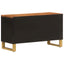 tv-bord 80x31,5x46 cm massivt mangotræ brun og sort