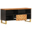 tv-bord 100x33,5x46 cm massivt mangotræ brun og sort