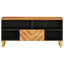 tv-bord 100x33,5x46 cm massivt mangotræ brun og sort