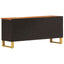 tv-bord 100x33,5x46 cm massivt mangotræ brun og sort