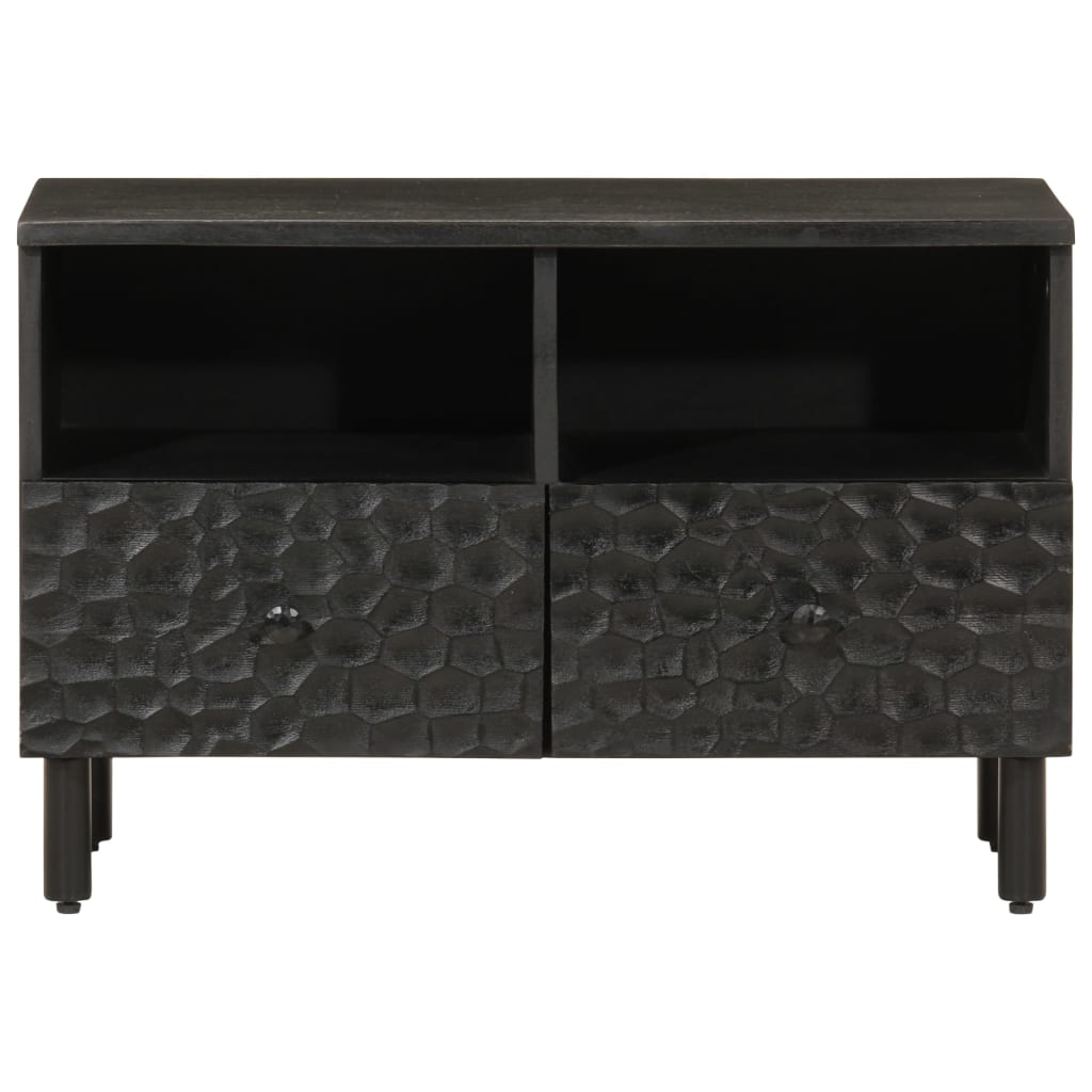 tv-bord 70x33x46 cm massivt mangotræ sort