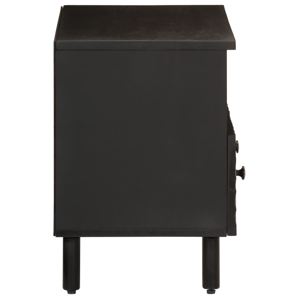tv-bord 70x33x46 cm massivt mangotræ sort