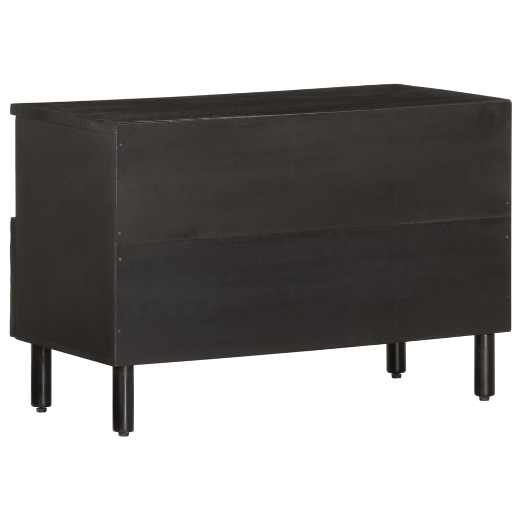 tv-bord 70x33x46 cm massivt mangotræ sort