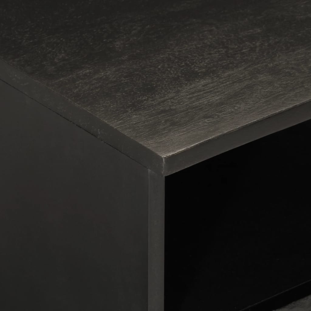 tv-bord 70x33x46 cm massivt mangotræ sort