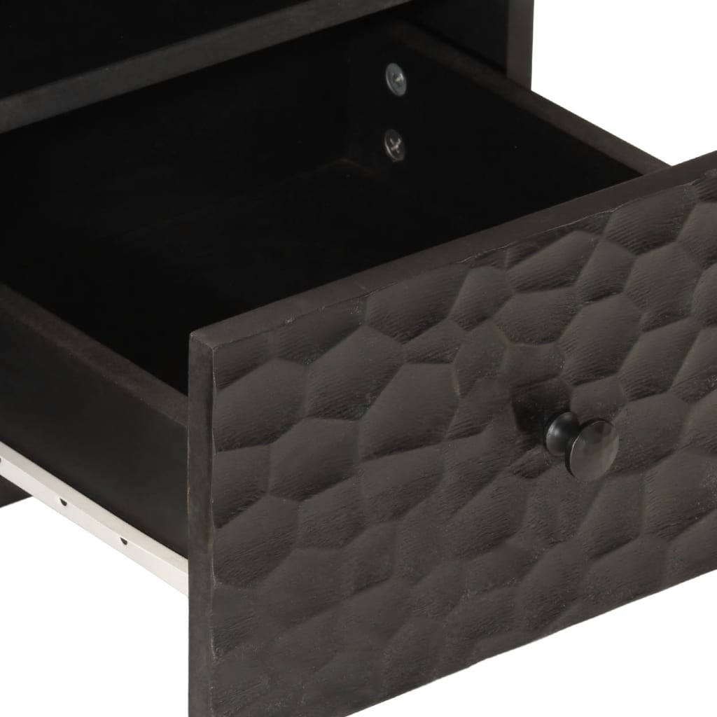 tv-bord 70x33x46 cm massivt mangotræ sort