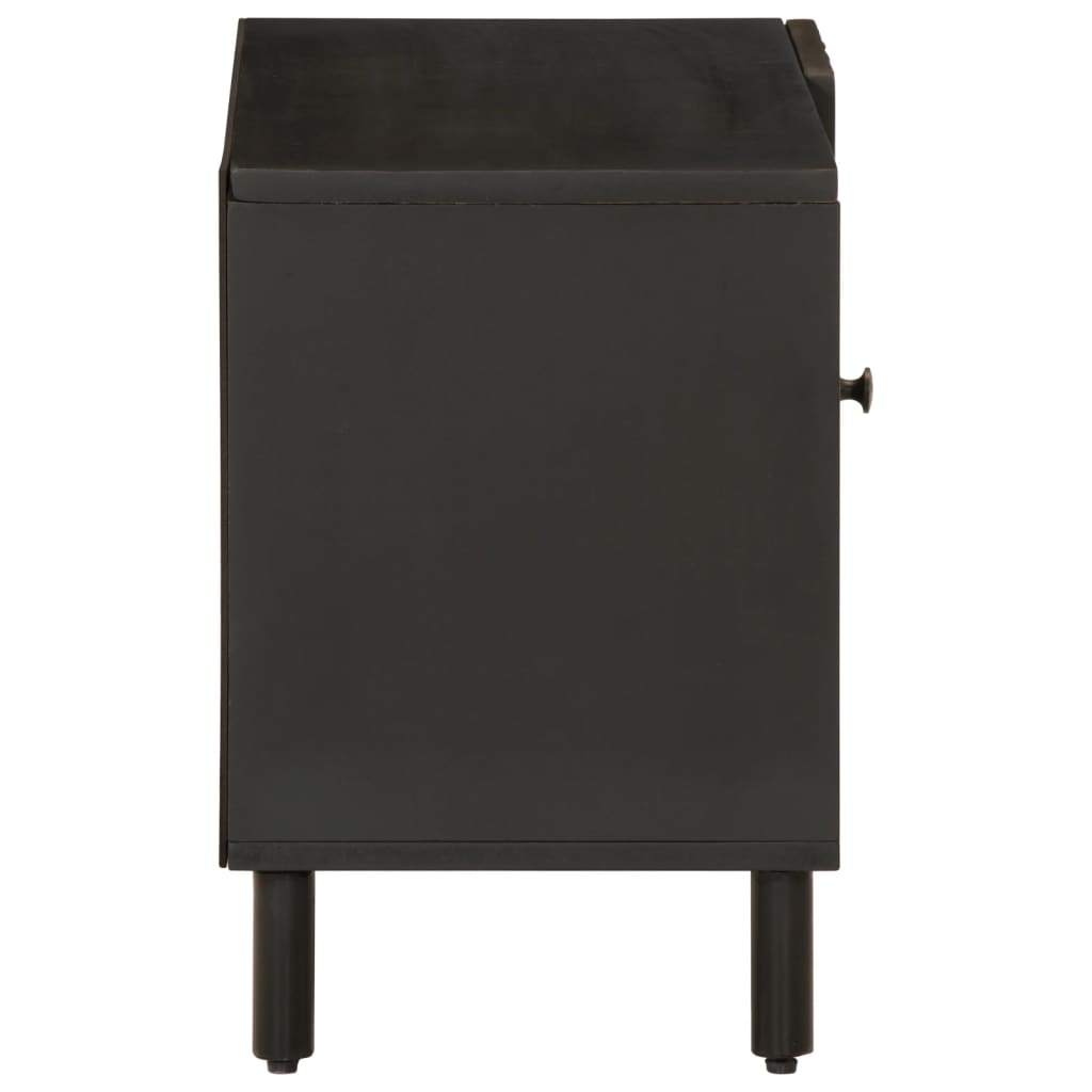 tv-bord 80x31x46 cm massivt mangotræ sort
