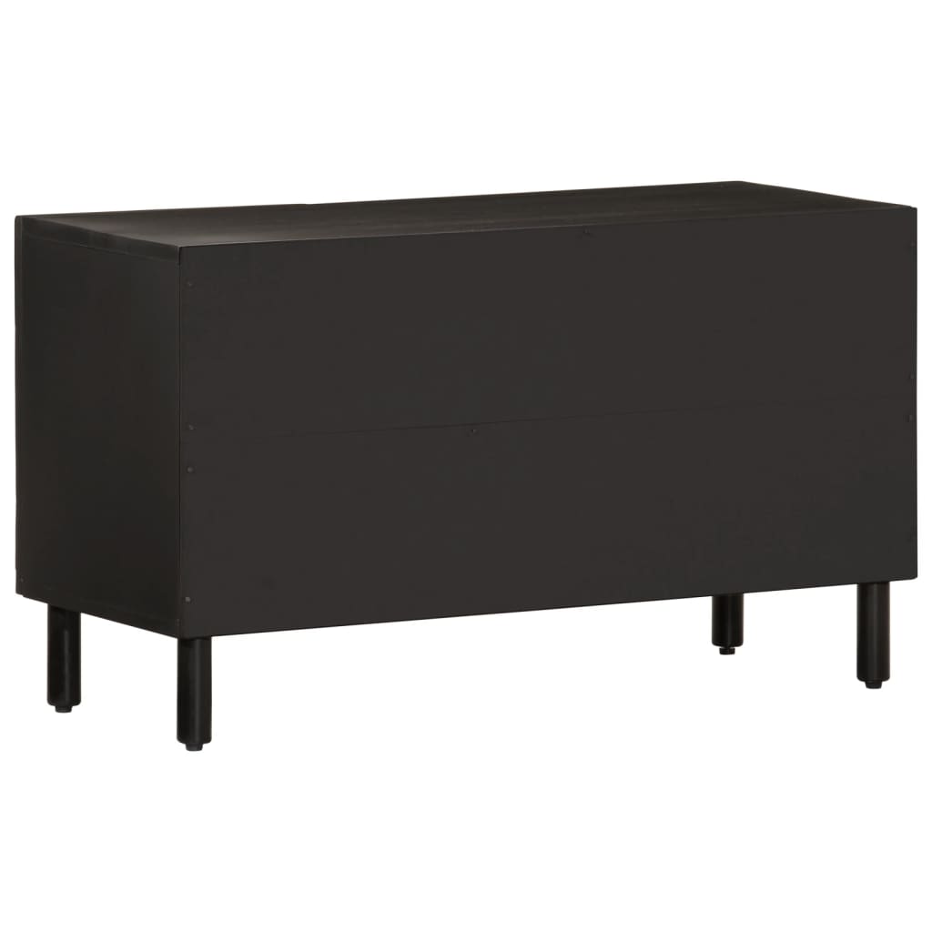 tv-bord 80x31x46 cm massivt mangotræ sort