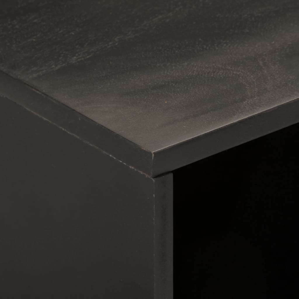 tv-bord 80x31x46 cm massivt mangotræ sort