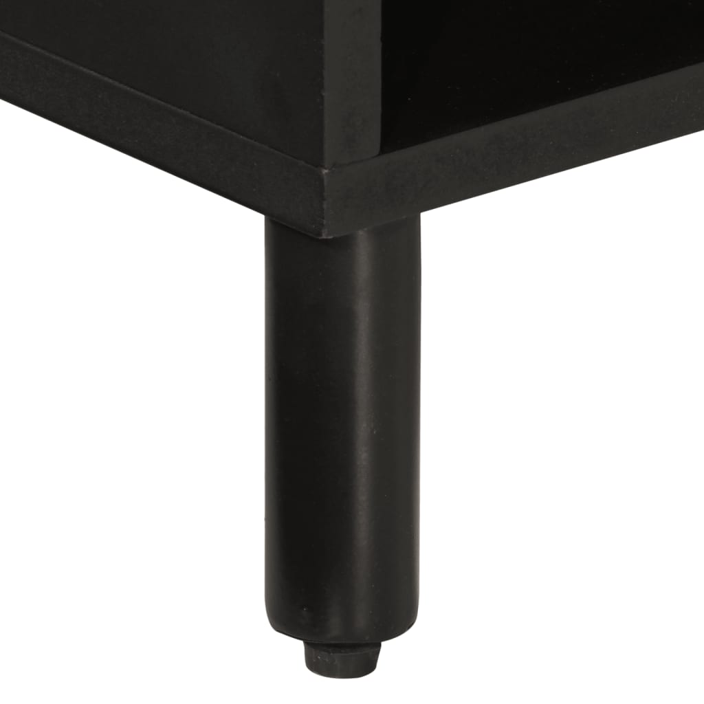 tv-bord 80x31x46 cm massivt mangotræ sort