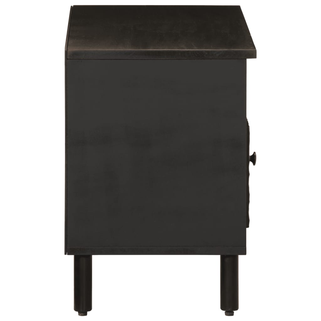 tv-bord 80x33x46 cm massivt mangotræ sort