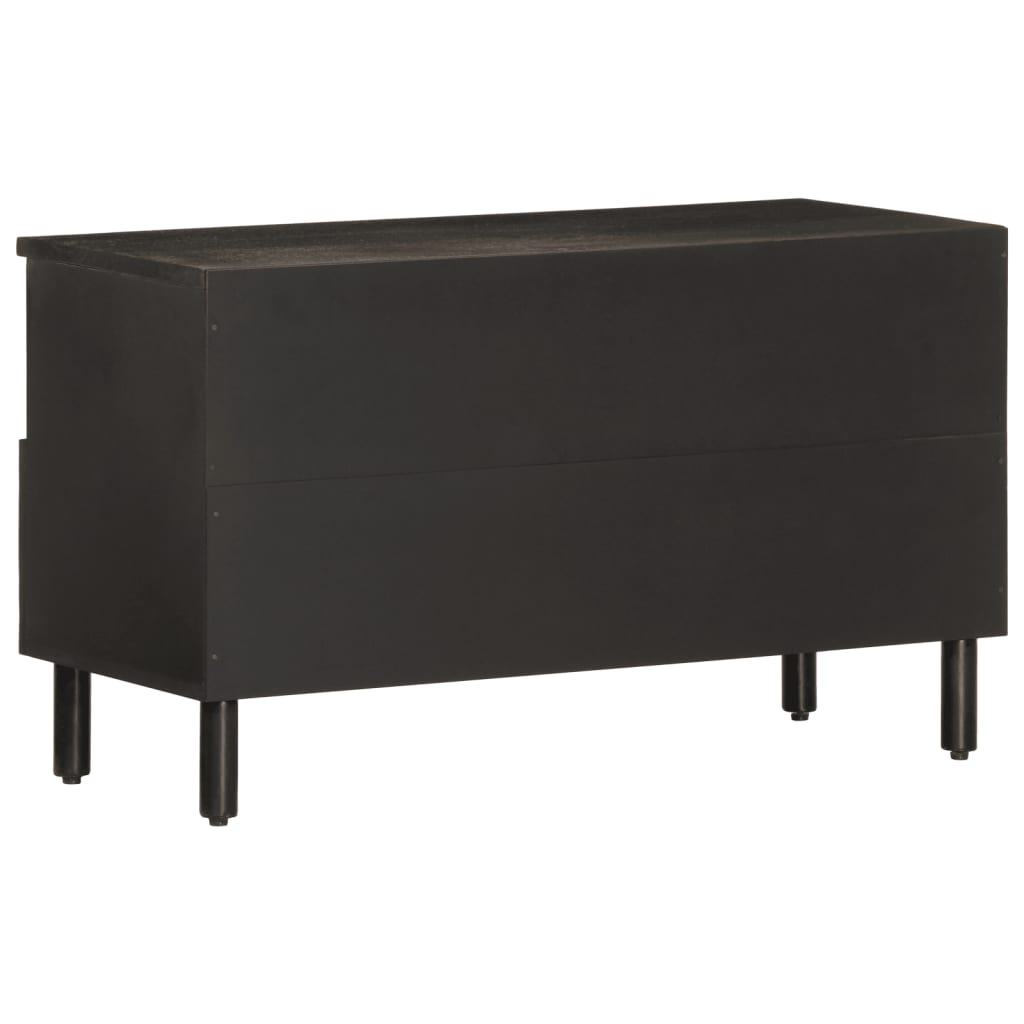 tv-bord 80x33x46 cm massivt mangotræ sort
