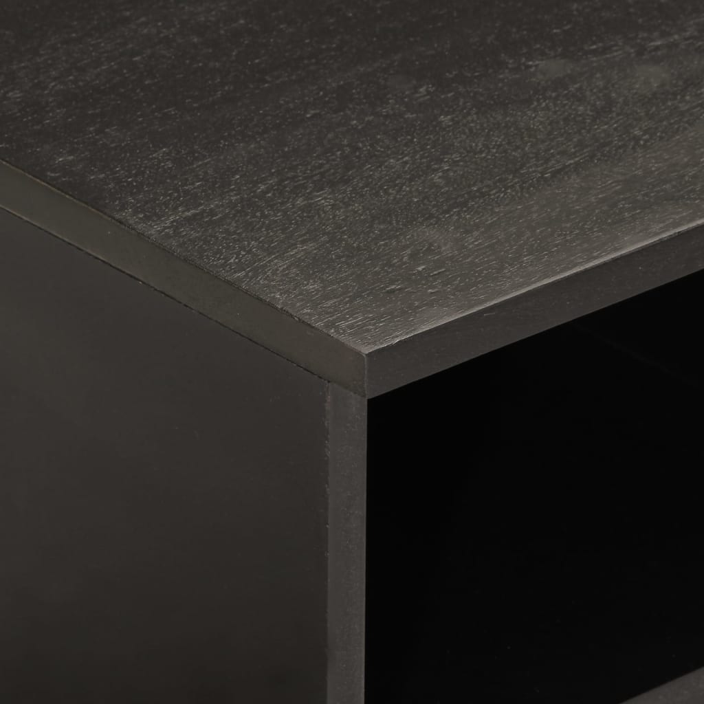 tv-bord 80x33x46 cm massivt mangotræ sort