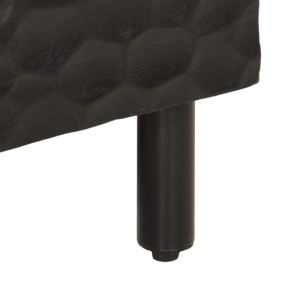 tv-bord 80x33x46 cm massivt mangotræ sort
