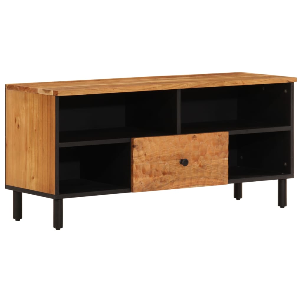 tv-bord 100x33x46 cm massivt akacietræ