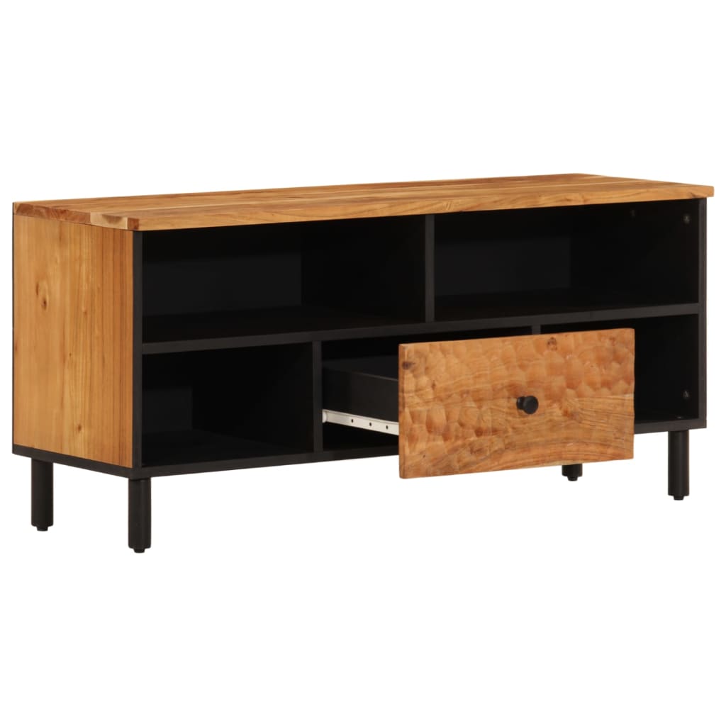 tv-bord 100x33x46 cm massivt akacietræ