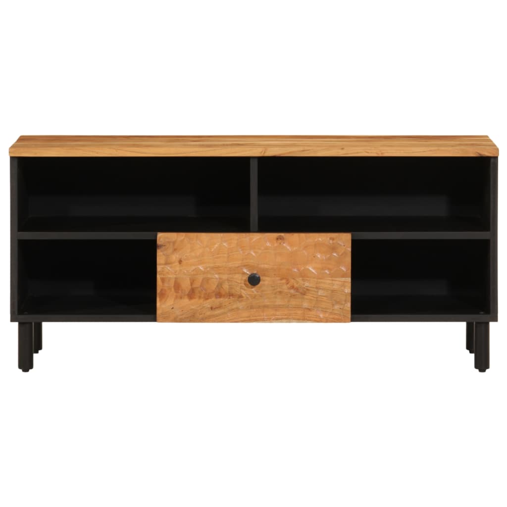 tv-bord 100x33x46 cm massivt akacietræ