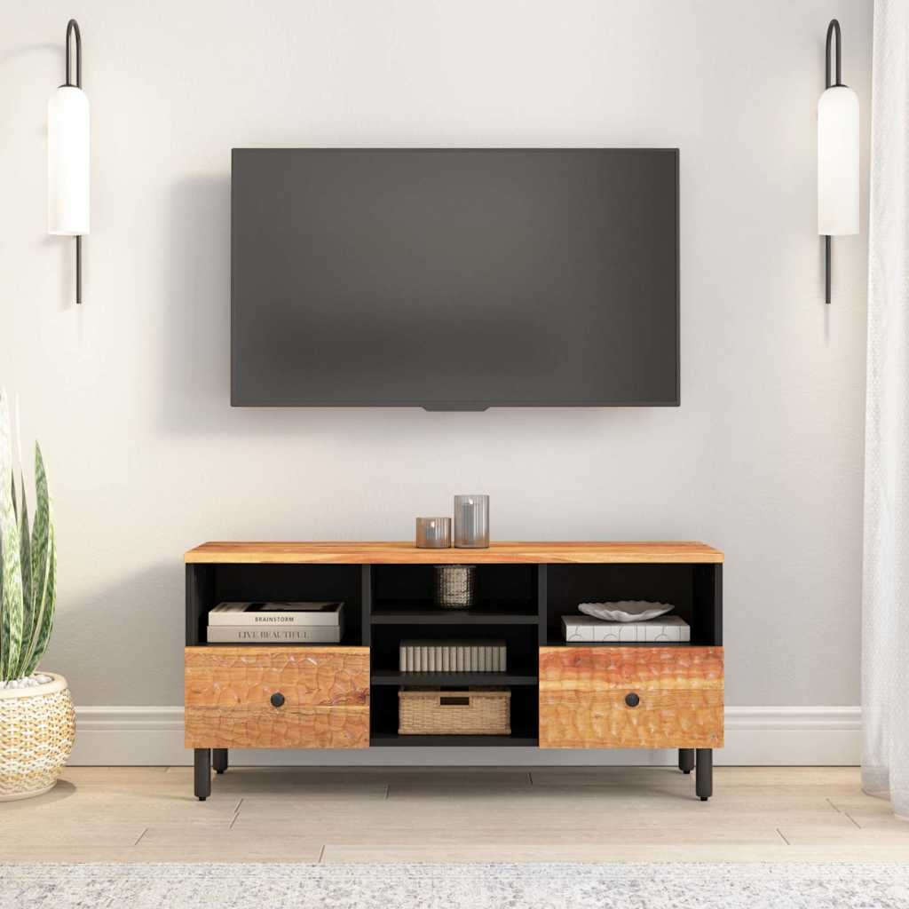 tv-bord 100x33x46 cm massivt akacietræ