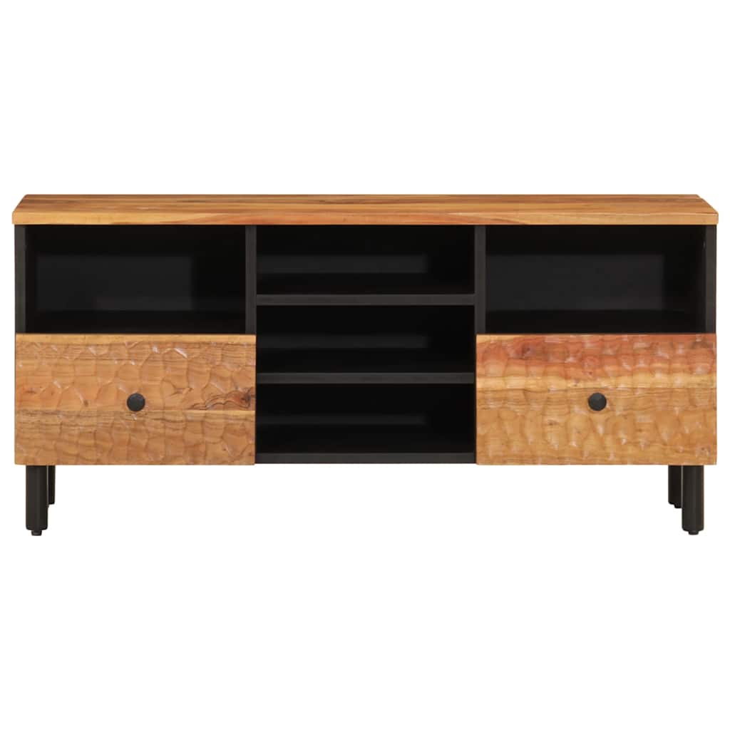 tv-bord 100x33x46 cm massivt akacietræ