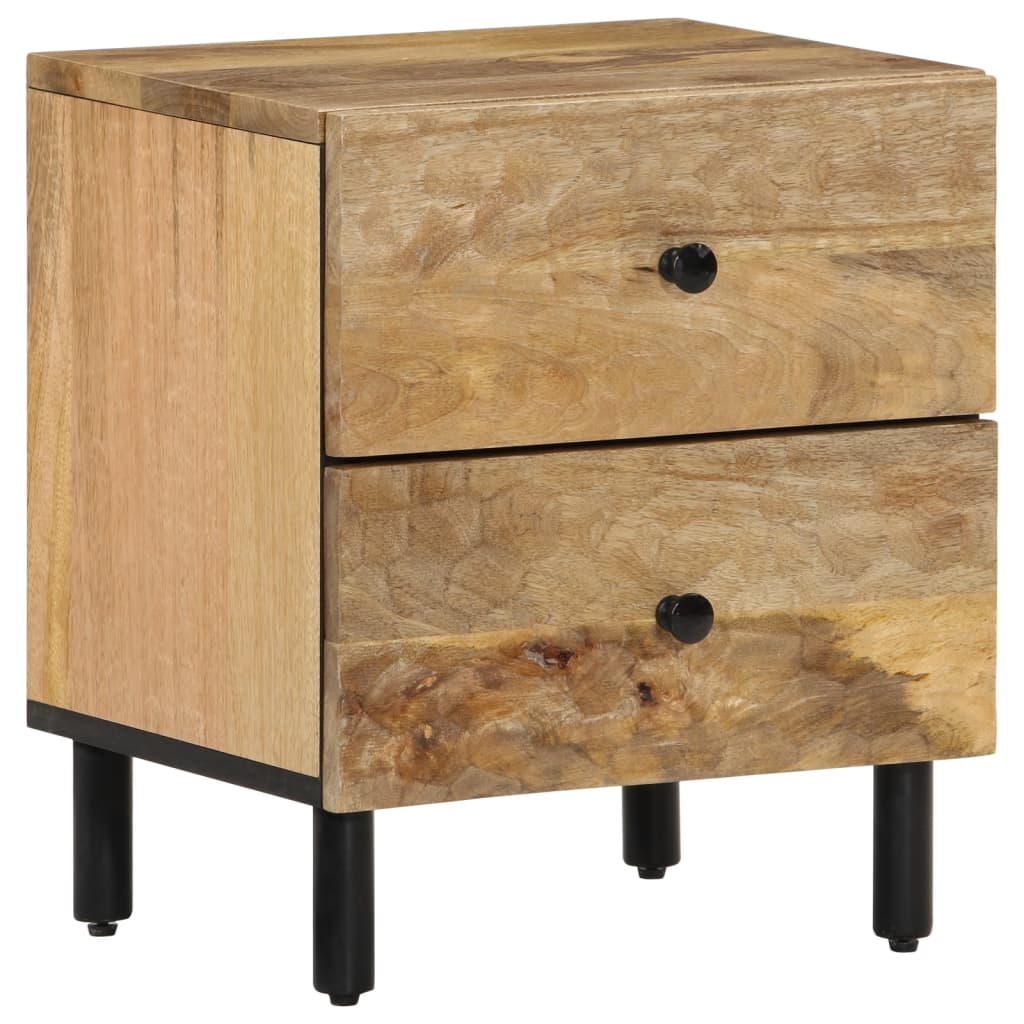 sengeborde 2 stk. 40x33x46 cm massivt mangotræ