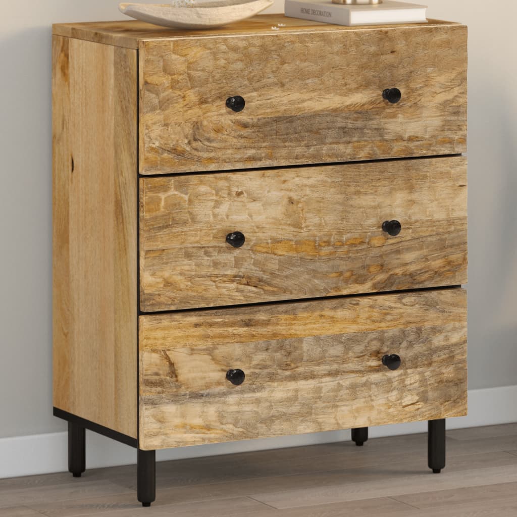 skab 60x33x75 cm massivt mangotræ