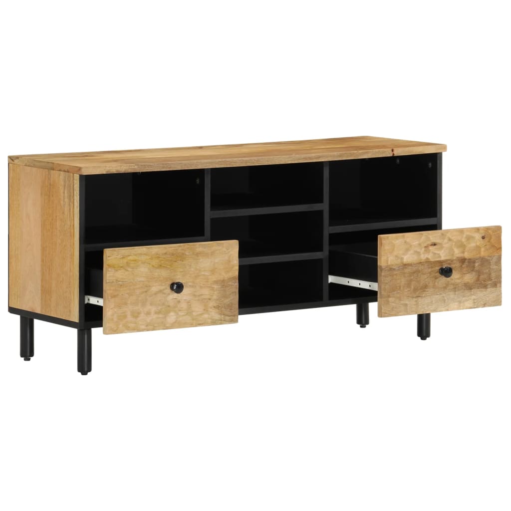tv-bord 100x33x46 cm massivt mangotræ
