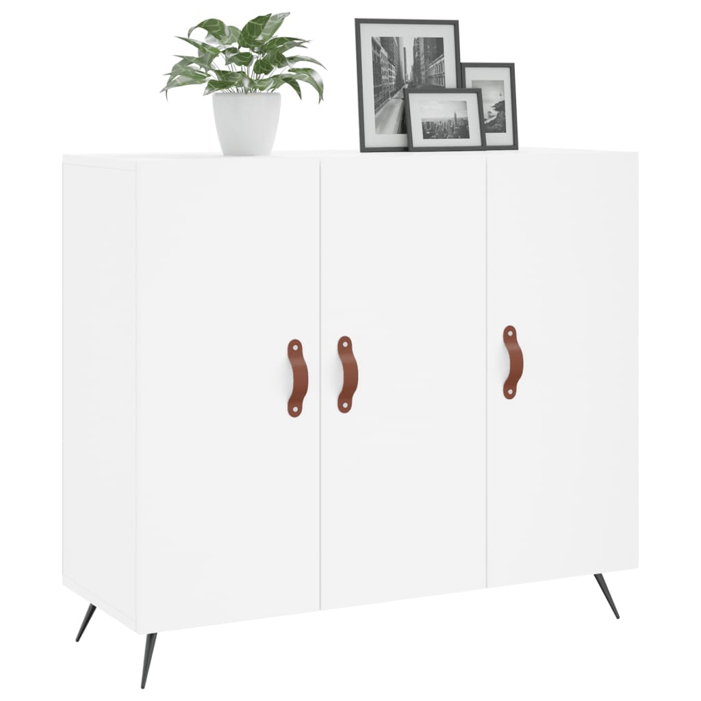 skab 90x34x80 cm konstrueret træ hvid