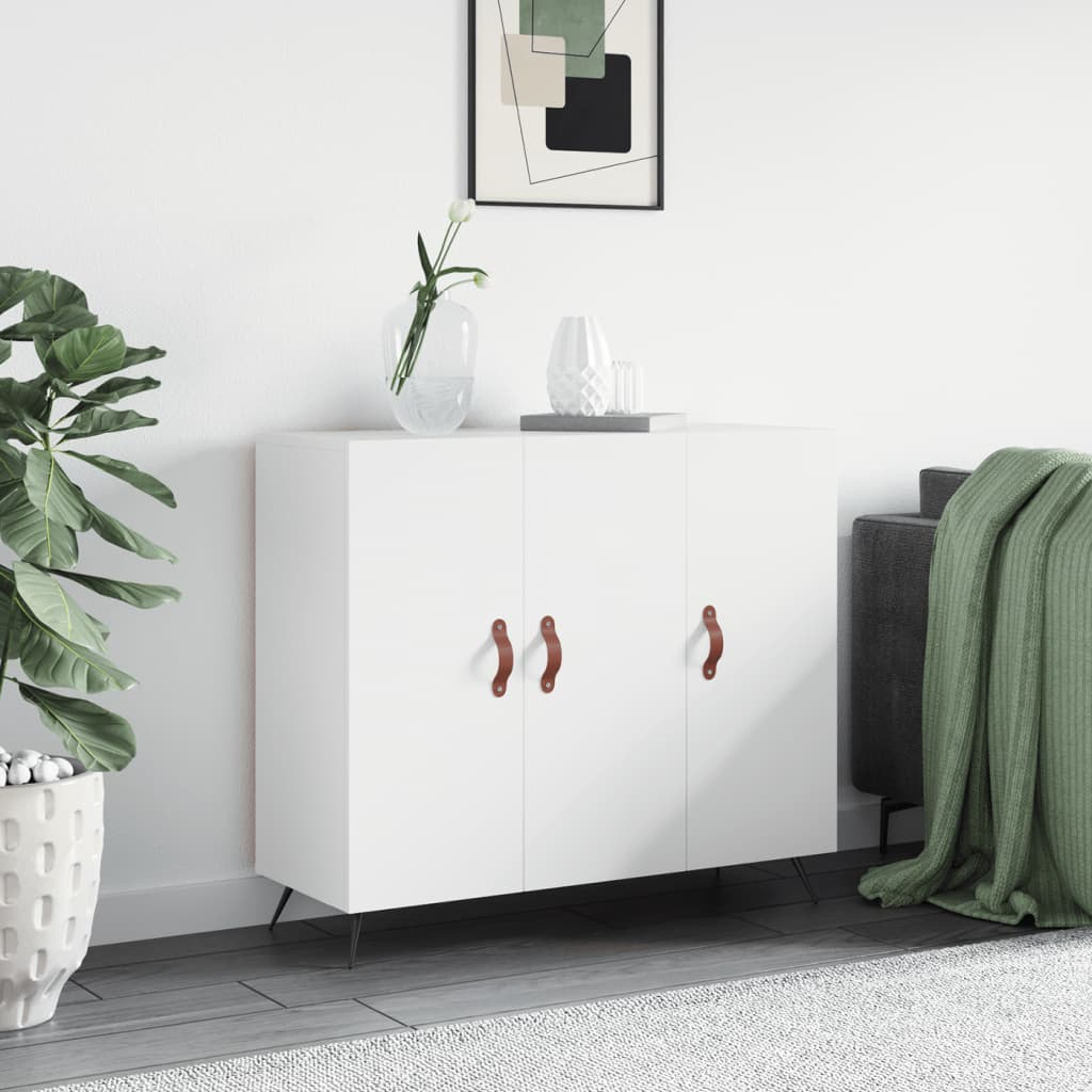 skab 90x34x80 cm konstrueret træ hvid