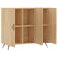 skab 90x34x80 cm konstrueret træ røget egetræsfarve