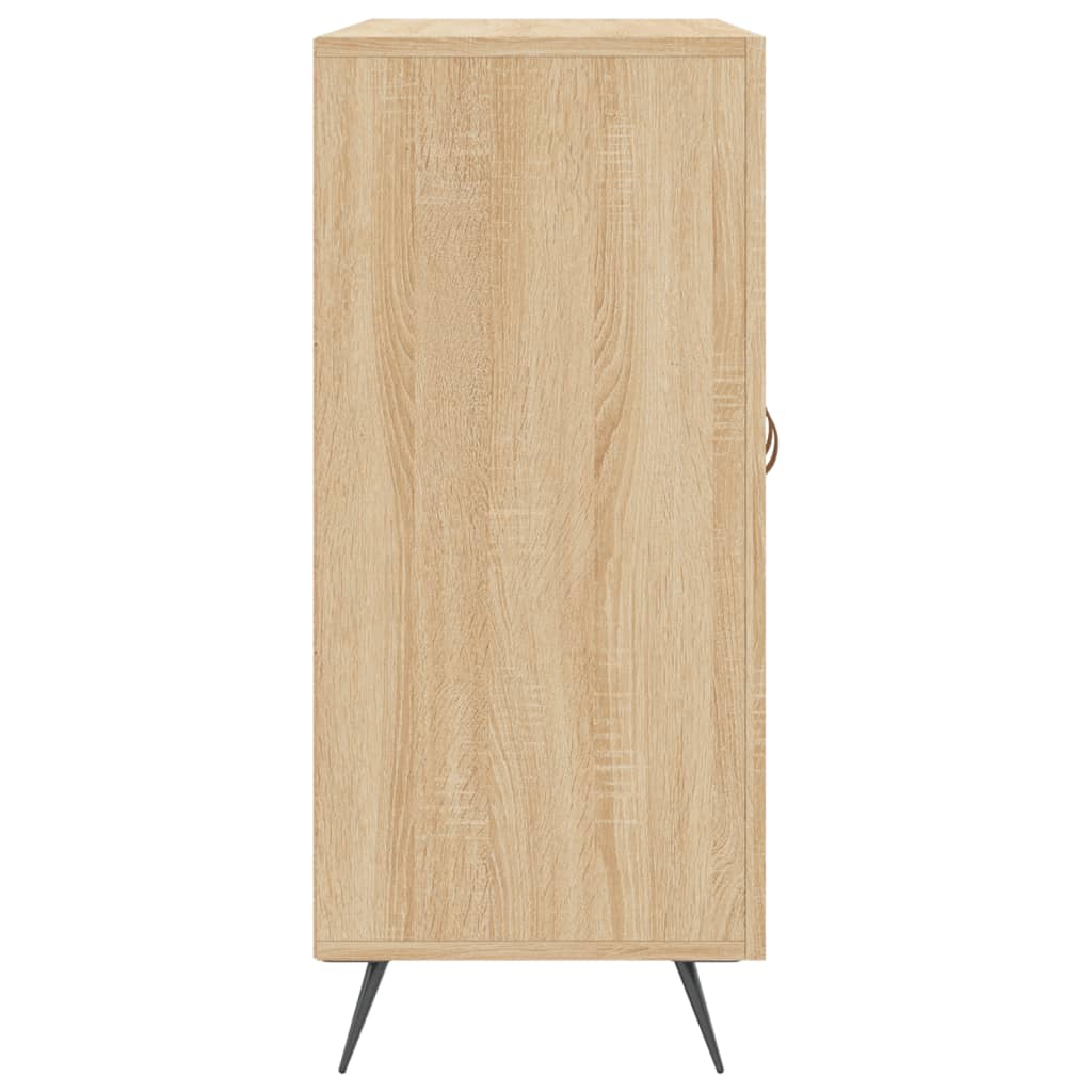 skab 90x34x80 cm konstrueret træ røget egetræsfarve