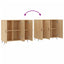 skab 90x34x80 cm konstrueret træ røget egetræsfarve