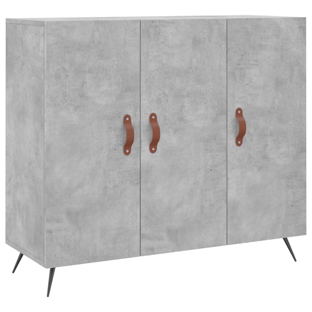 skab 90x34x80 cm konstrueret træ betongrå