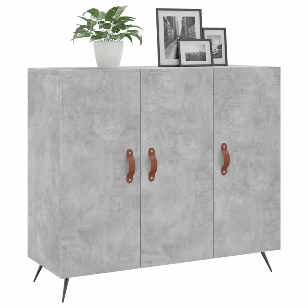 skab 90x34x80 cm konstrueret træ betongrå